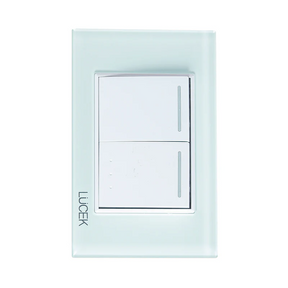 Lucek cristal aqua 1 interruptor sencillo y 1 escalera 1.5 mod