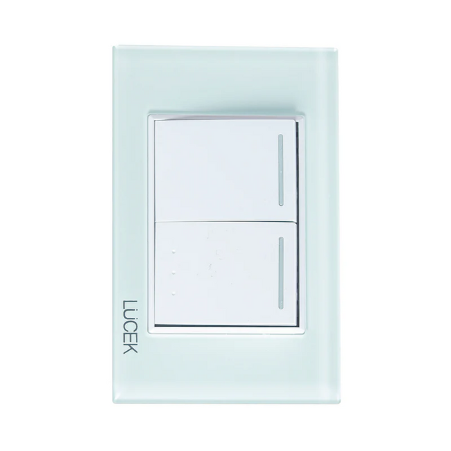 Lucek cristal aqua 1 interruptor sencillo y 1 escalera 1.5 mod