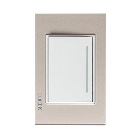 Lucek cristal dorado 1 interruptor sencillo 3 modulos