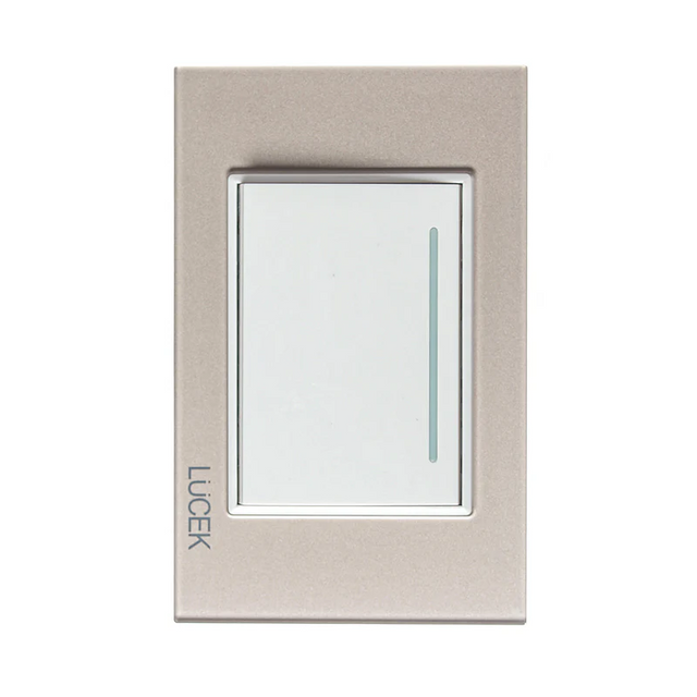 Lucek cristal dorado 1 interruptor sencillo 3 modulos