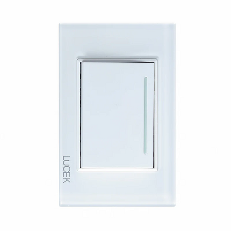 Lucek cristal blanco 1 interruptor sencillo 3 modulos