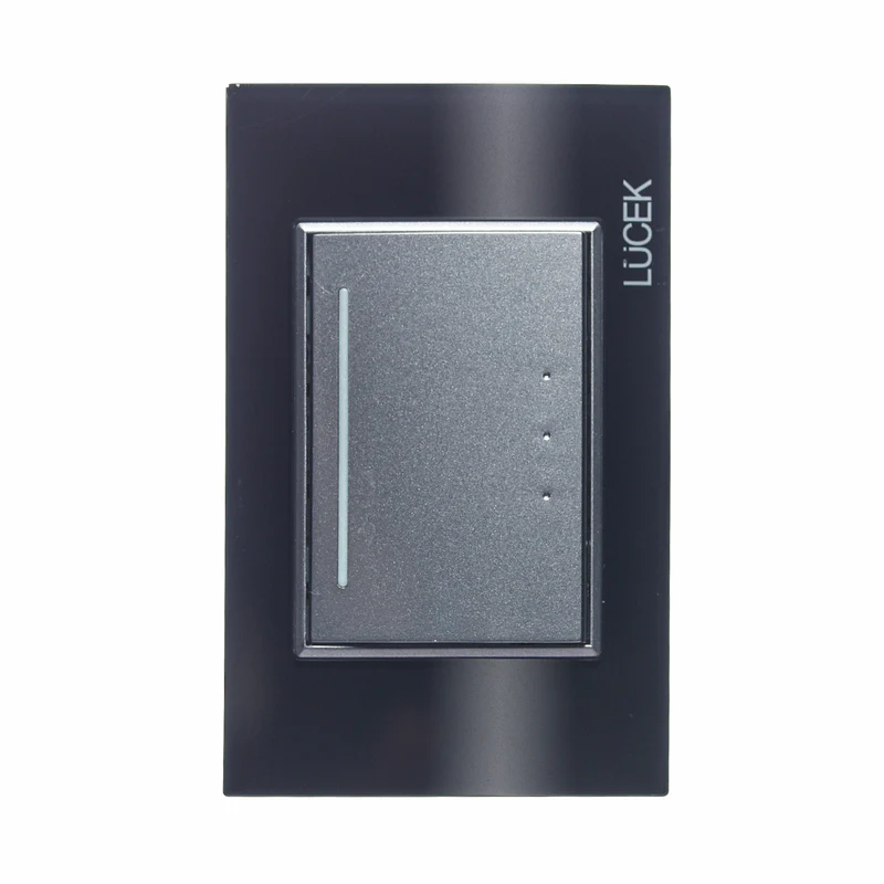 Lucek cristal negro 1 interruptor escalera 3 modulos