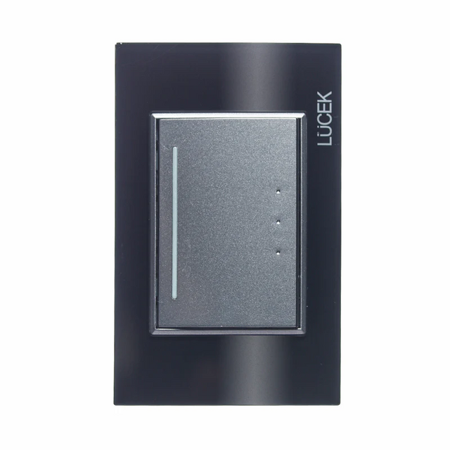 Lucek cristal negro 1 interruptor escalera 3 modulos