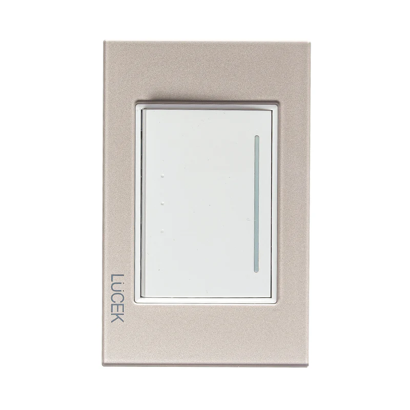 Lucek cristal dorado 1 interruptor escalera 3 modulos