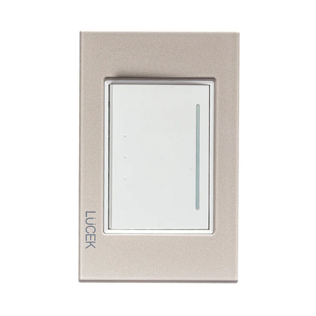 Lucek cristal dorado 1 interruptor escalera 3 modulos