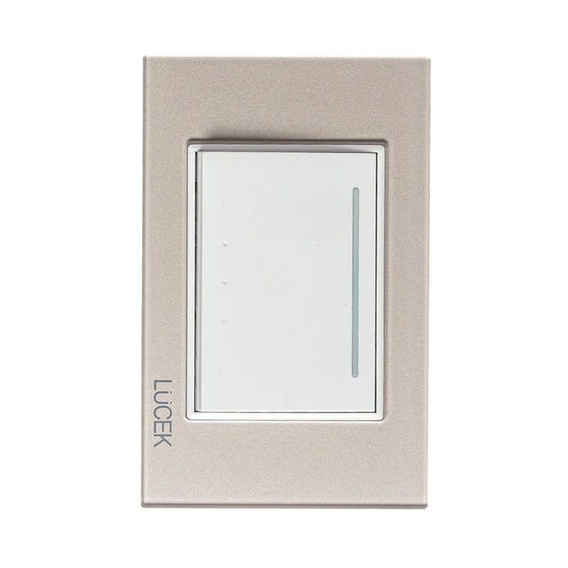 Lucek cristal dorado 1 interruptor escalera 3 modulos