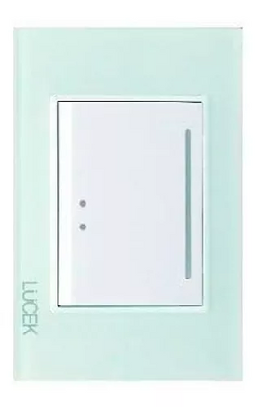 Lucek cristal aqua 1 interruptor escalera 3 modulos