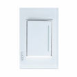 Lucek cristal blanco 1 interruptor escalera 3 modulos