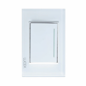 Lucek cristal blanco 1 interruptor escalera 3 modulos