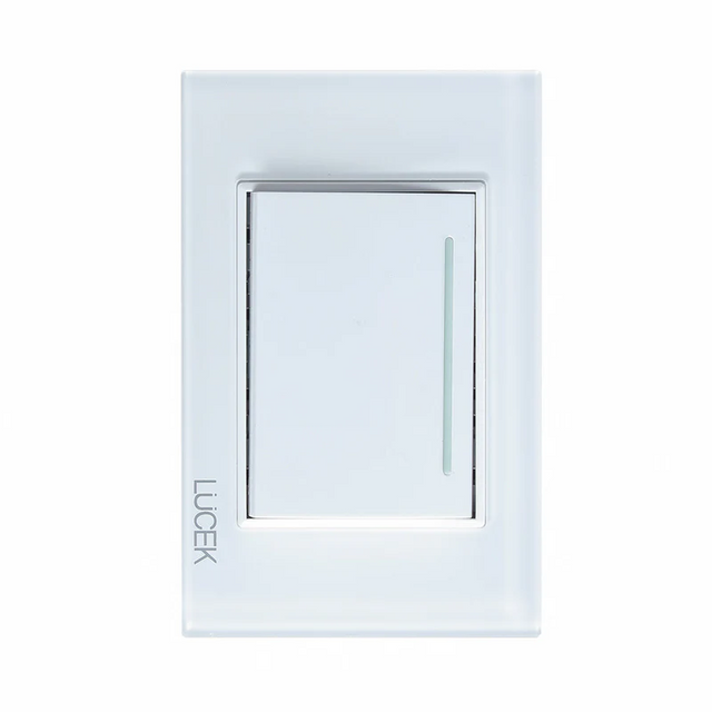 Lucek cristal blanco 1 interruptor escalera 3 modulos