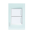 Lucek cristal aqua 2 interruptores sencillos 1.5 mod