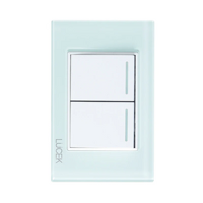 Lucek cristal aqua 2 interruptores sencillos 1.5 mod