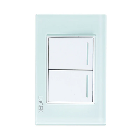 Lucek cristal aqua 2 interruptores sencillos 1.5 mod
