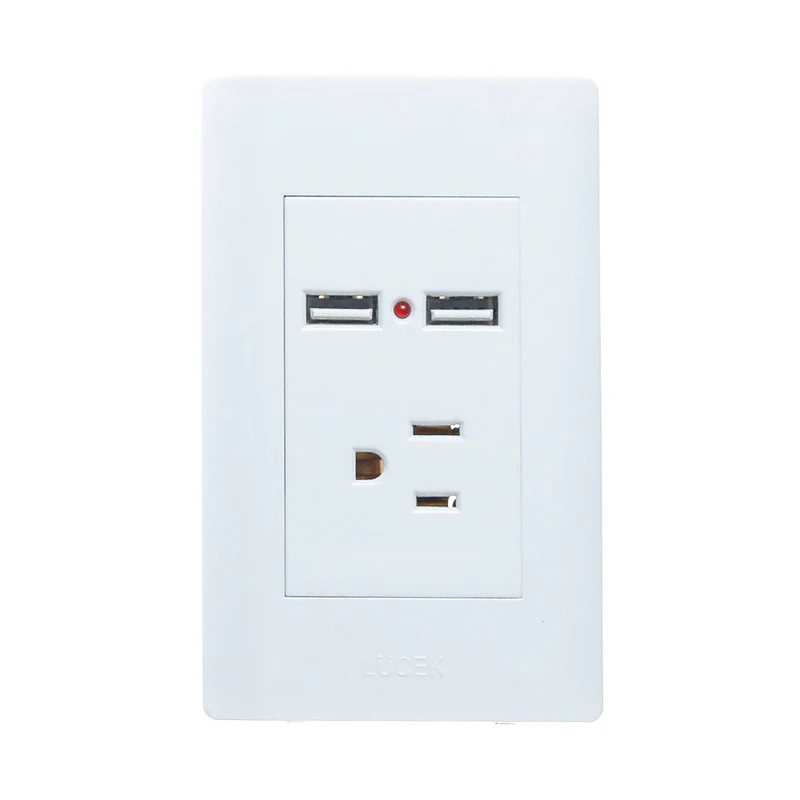 Lucek placa con 1 contacto y 2 entradas USB