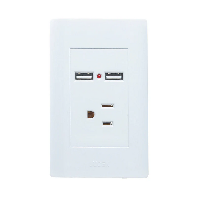 Lucek placa con 1 contacto y 2 entradas USB