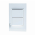 Lucek cristal blanco 2 interruptores escalera 1.5 modulos