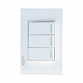 Lucek cristal blanco 3 interruptores escalera 1 modulo