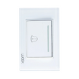 Lucek cristal blanco boton timbre 3 modulos