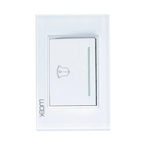 Lucek cristal blanco boton timbre 3 modulos