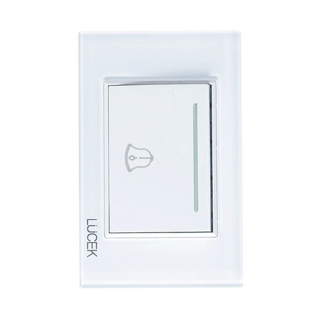 Lucek cristal blanco boton timbre 3 modulos