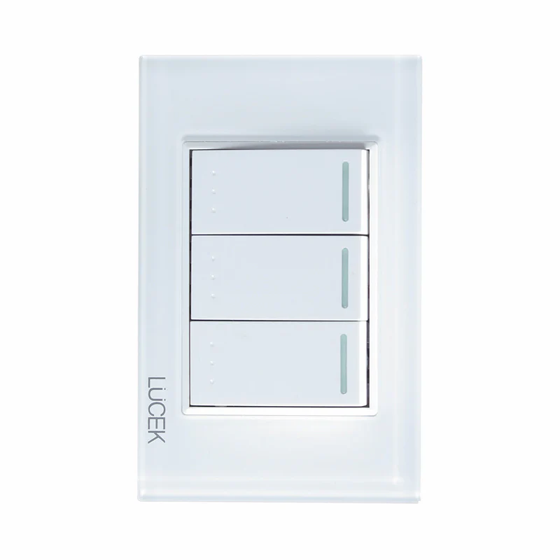 Lucek cristal aqual 3 interruptores escalera 1 modulo