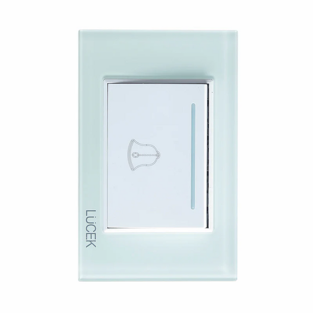 Lucek cristal aqua boton timbre 3 modulos
