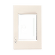 Lucek cristal dorado boton timbre 3 modulos
