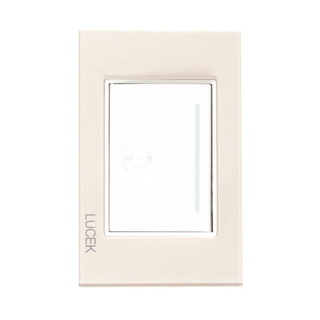 Lucek cristal dorado boton timbre 3 modulos