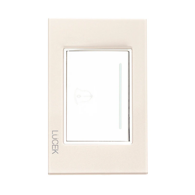Lucek cristal dorado boton timbre 3 modulos