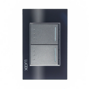 Lucek cristal negro 2 interruptores escalera 1.5 modulos