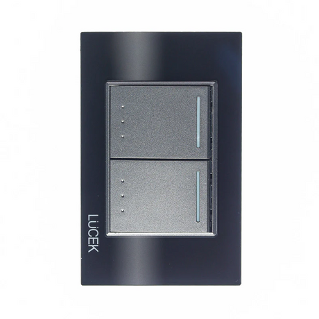 Lucek cristal negro 2 interruptores escalera 1.5 modulos