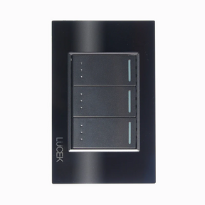 Lucek cristal negro 3 interruptores escalera 1 modulo