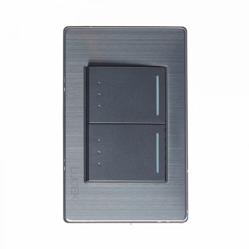 Lucek premium anodizado metalica 2 apagadores de escalera 1.5 mod