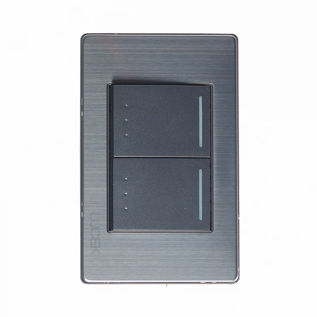 Lucek premium anodizado metalica 2 apagadores de escalera 1.5 mod