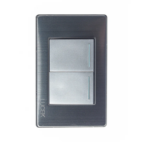 Lucek premium plateado 2 apagadores sencillos 1.5 mod