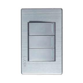 Lucek premium plateado 3 apagadores sencillos 1 mod.