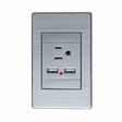 Lucek premium plateado contacto y 2 entradas de USB