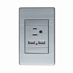 Lucek premium plateado contacto y 2 entradas de USB