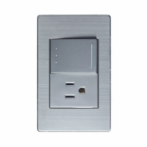 Lucek premium plateado metalica apagador escalera contacto 1.5 mod