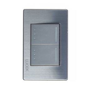 Lucek premium plateado metalica 2 apagadores de escalera 1.5 mod