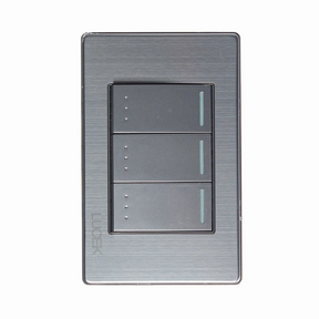 Lucek premium plateado metalica 3 apagadores de escalera 1 mod