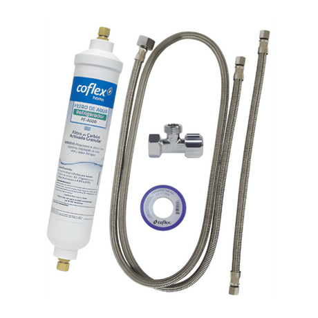 Coflex paquete para instalacion de refrigerador 1/4X1/4Y1/2X1/4 fip