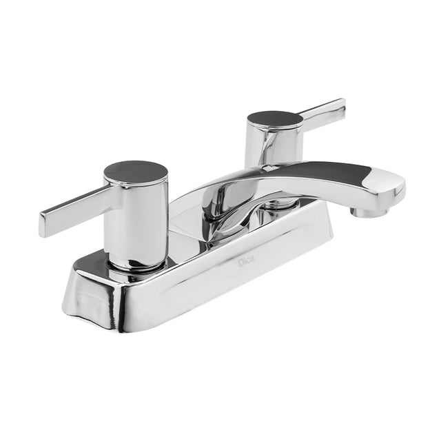 Dica 4057 mezcl. de 4 pulg. para lavabo con cubierta y manerales en laton tipo cilindro
