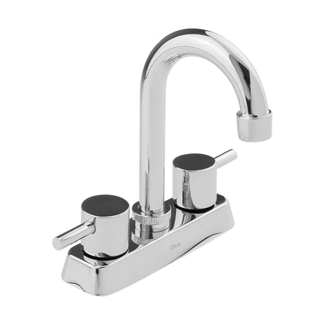 Dica 4066 mezcl. ecol. de 4 pulg. para lavabo con cubierta y manerales tipo bar cuello alto palanca cilindro cromo