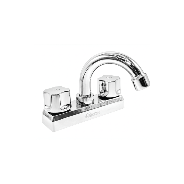 Ekon mezcladora para lavabo metalica cuello tipo bar 60481