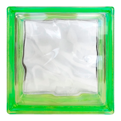 Vidrio block lima-verde 19X19X8