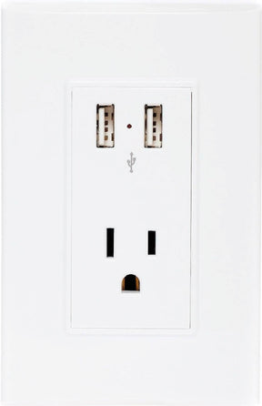 Igoto placa 1 cont + 2 tomas USB blanco PB106UL-B