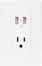 Igoto placa 1 cont + 2 tomas USB blanco PB106UL-B