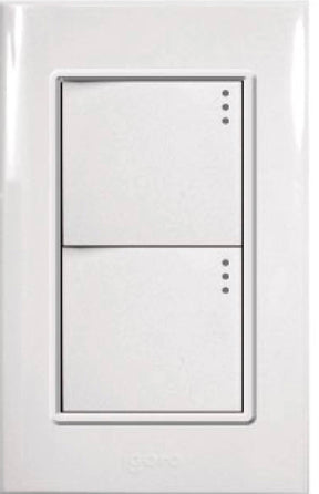 Igoto placa de 3 modulos, 2 apagadores 1.5 PB513-B