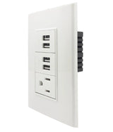 Igoto placa 4 USB + 1 contacto PBUSB4-B - imagen 2